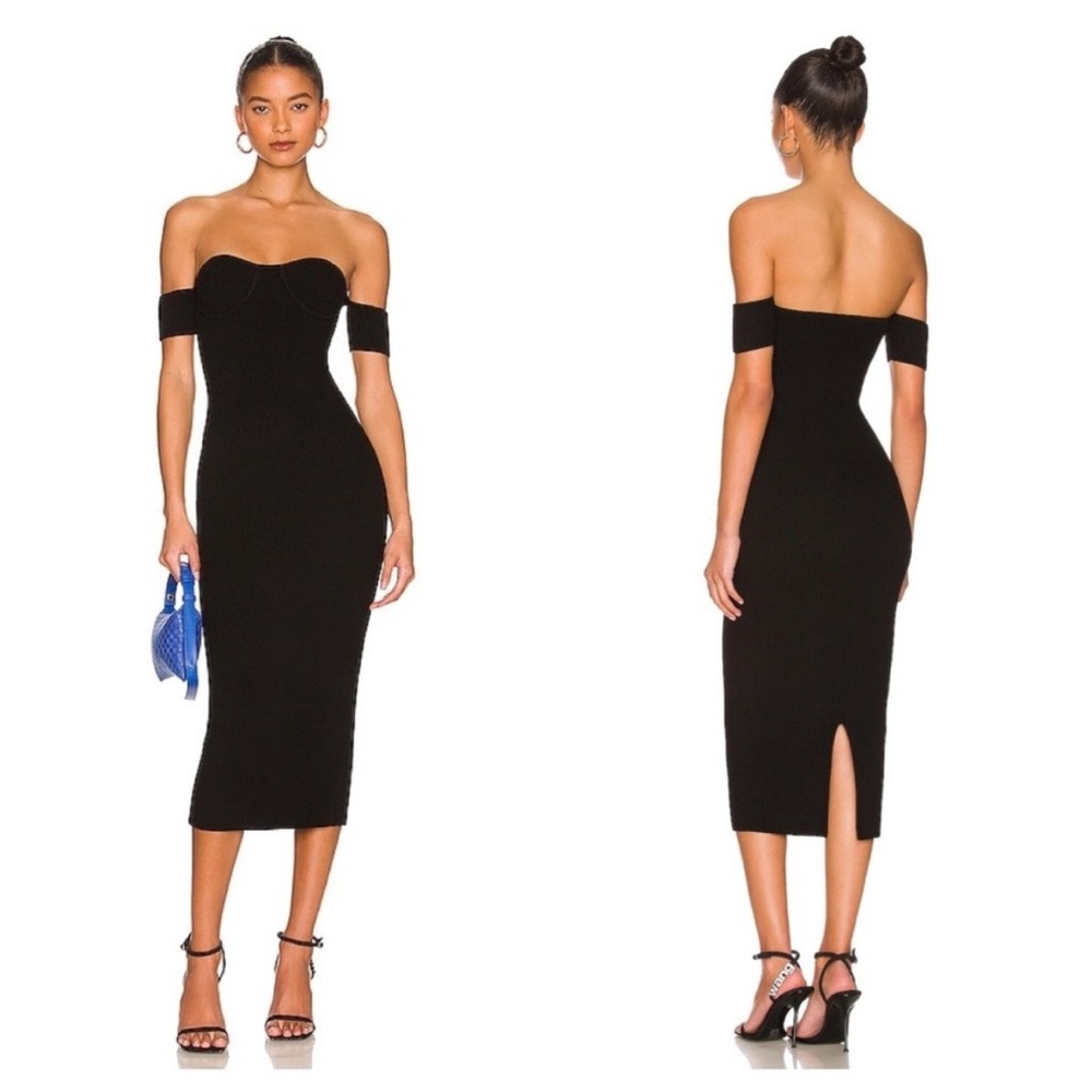 Helmut Lang Black Midi Dress